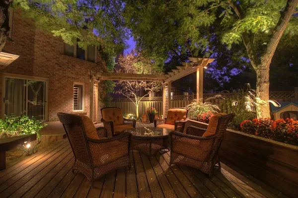 Outdoor living area lighting Tacoma WA